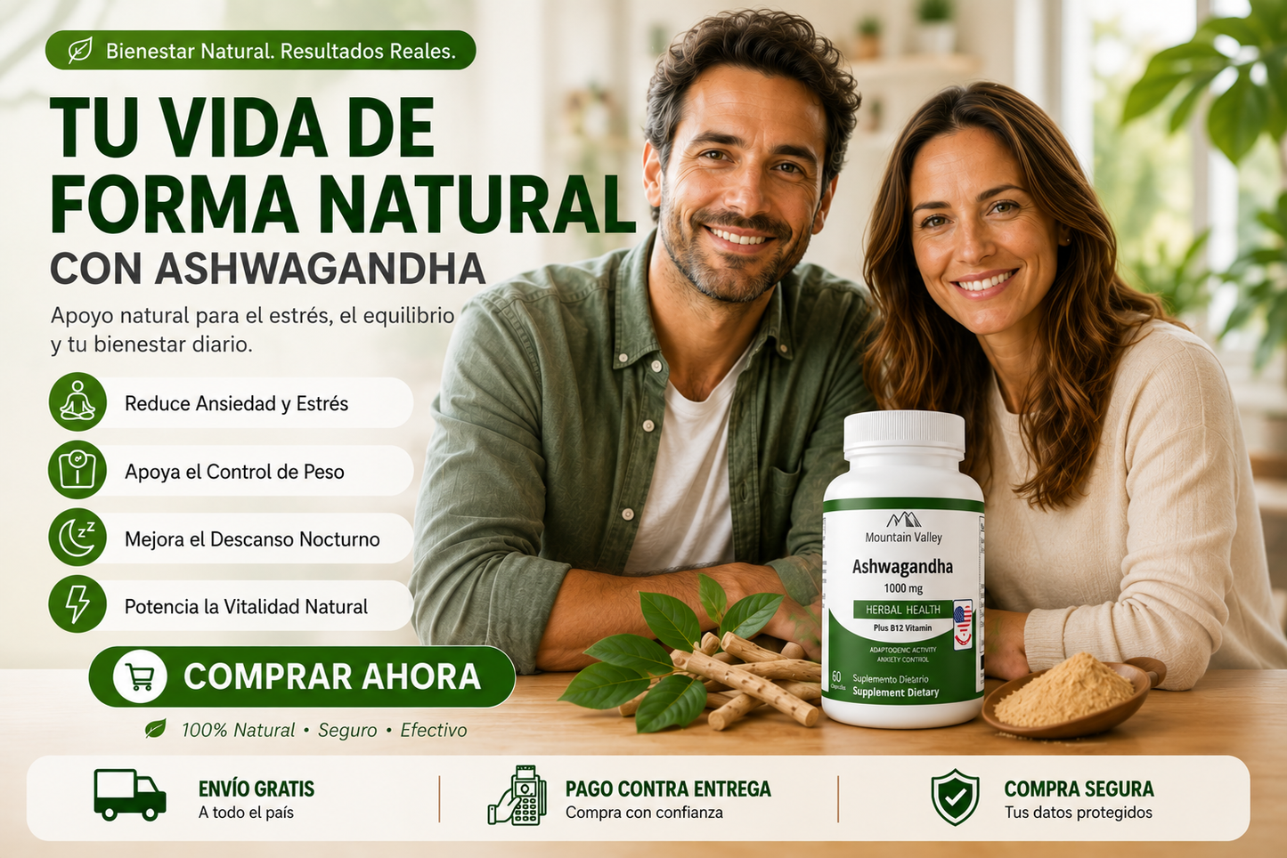 Apaga el Estrés y Enciende tu Energía con Ashwagandha.
