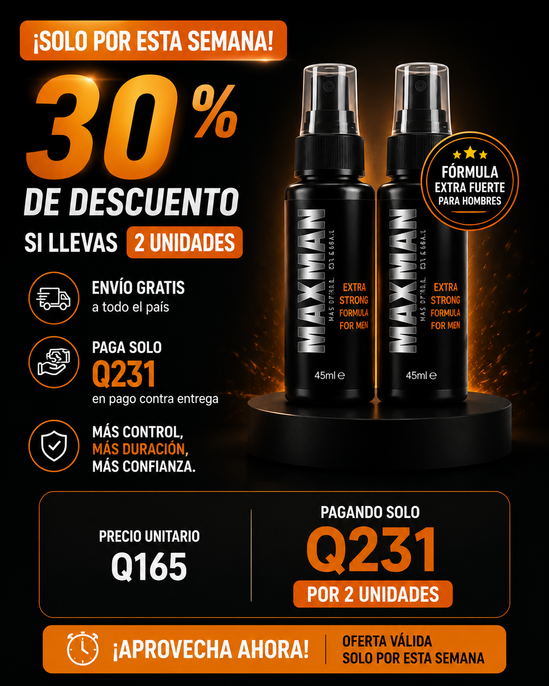 Spray retardante Maxman/Más confianza, mayor control en cada momento/con envío gratis🎁