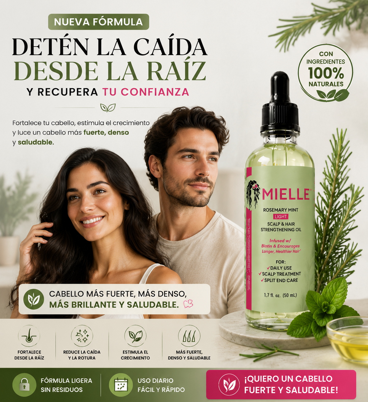 Aceite de Romero MIELLE con envío gratis🎁