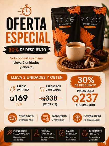 Cafe Ryze/No es solo café. Es una mejor forma de empezar tu día.