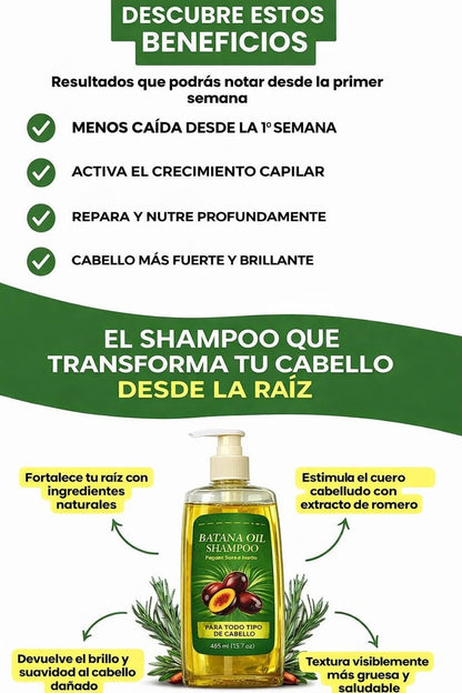 💆🏻‍♀️¡NUEVO! SHAMPOO DE ACEITE DE BATANA/ TRATAMIENTO CAPILAR🔥