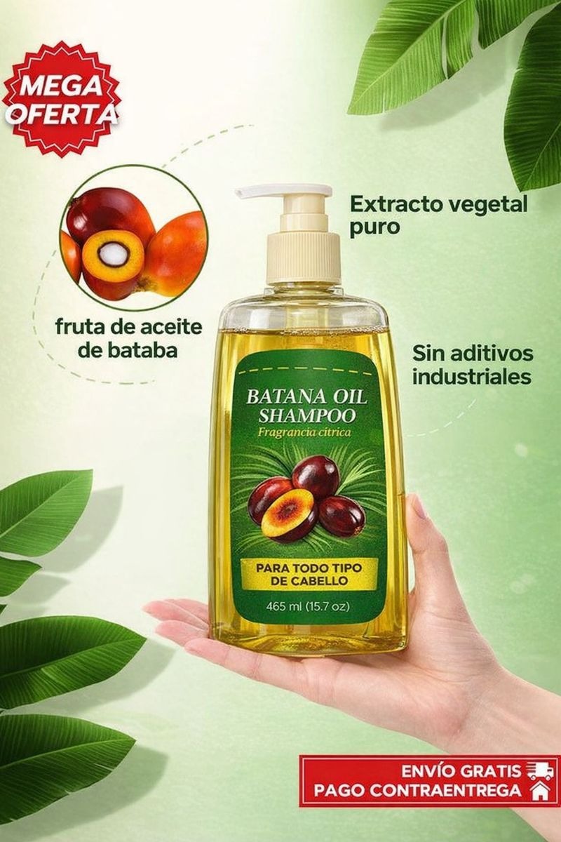 💆🏻‍♀️¡NUEVO! SHAMPOO DE ACEITE DE BATANA/ TRATAMIENTO CAPILAR🔥