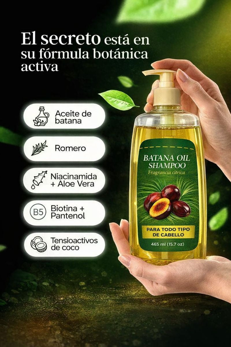 💆🏻‍♀️¡NUEVO! SHAMPOO DE ACEITE DE BATANA/ TRATAMIENTO CAPILAR🔥