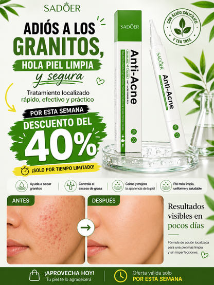 Gel Lapiz Antiacné SADOER/Despídete del Acné y Recupera una Piel Radiante con envío gratis🎁