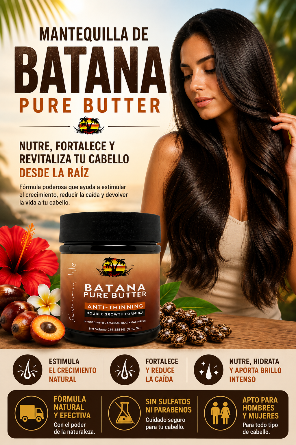 Batana Pure Butter™  Cabello más fuerte, abundante y saludable con envío gratis