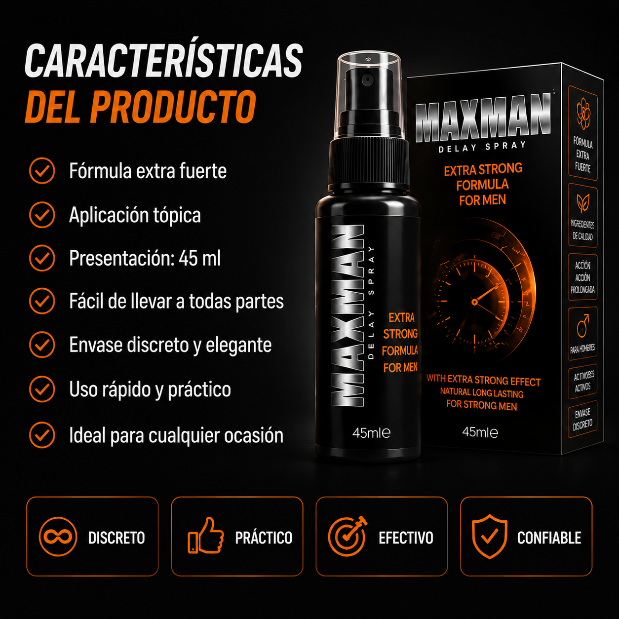 Spray retardante Maxman/Más confianza, mayor control en cada momento/con envío gratis🎁