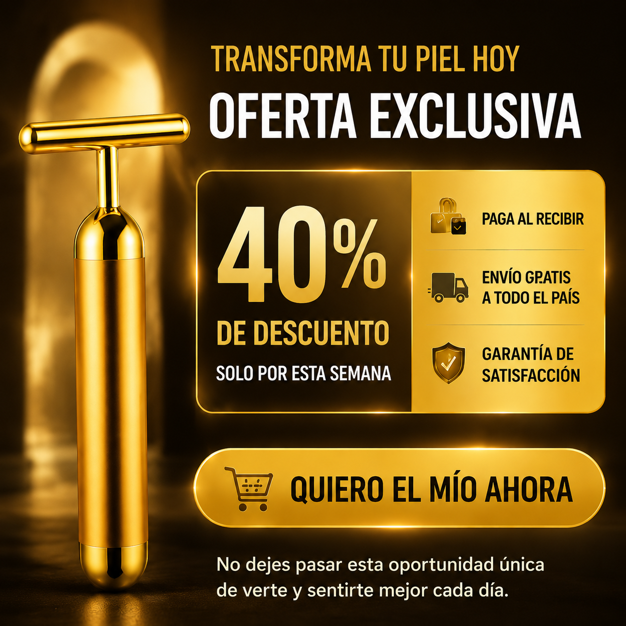 Rodillo Facial/Luce una Piel Más Radiante Cada Día con envío gratis 🎁
